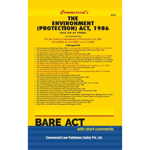 Commercial's The Environment (Protection) Act, 1986 Bare Act 2024